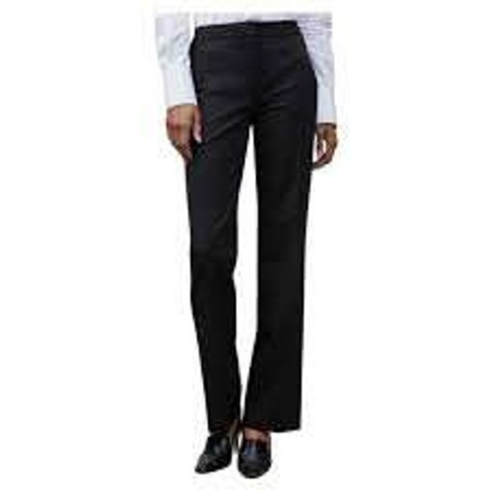 Lafayette 148 Dress Pants Women 8 Black Virgin Wool Straight Quiet Luxury Office